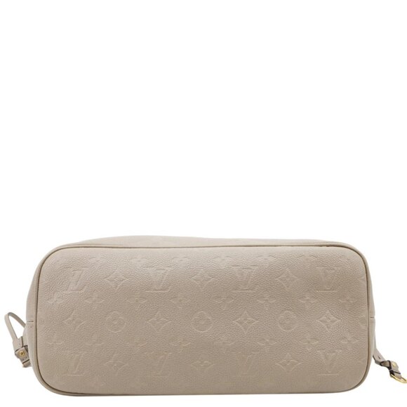 Louis Vuitton Neverfull MM Empreinte Leather Tote Shoulder Bag Beige - Picture 9 of 11